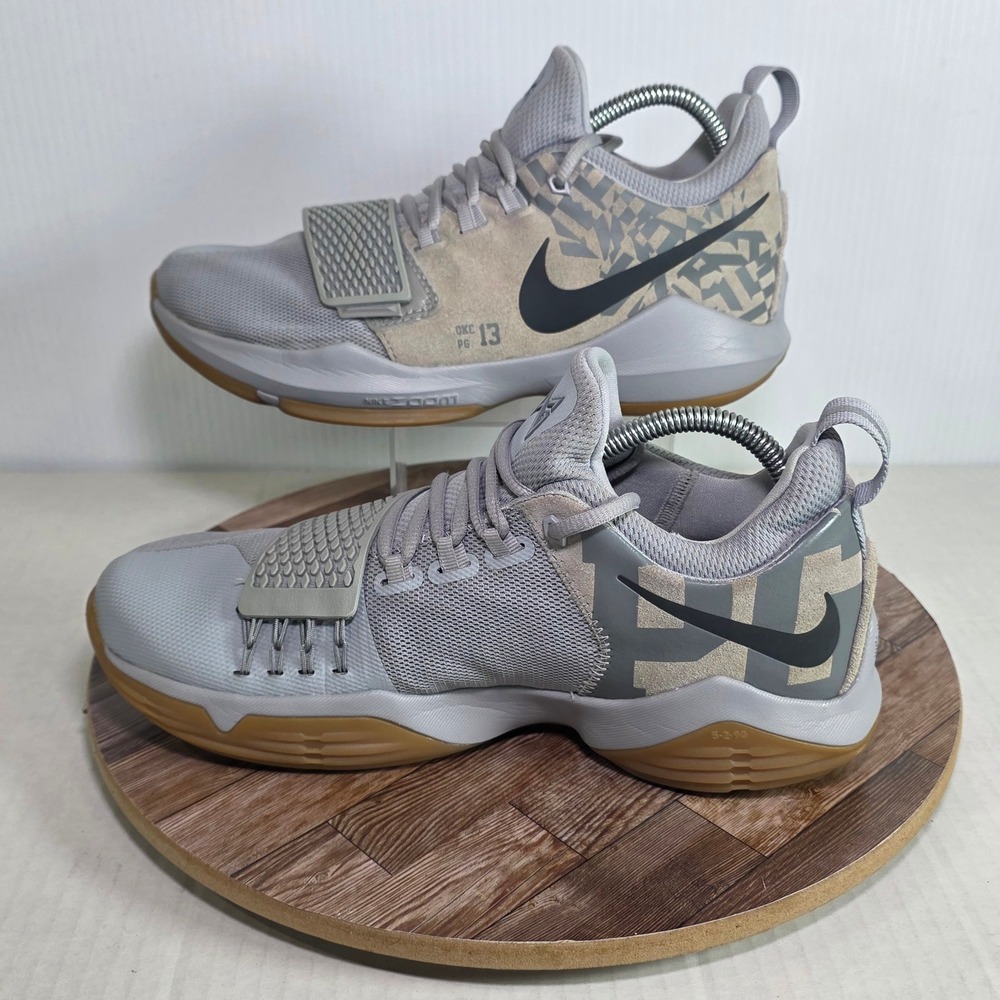 Nike PG 1 Baseline Superstition Wolf Grey Cool Grey 878627-009 OKC US Size 8.5 - Picture 5 of 10
